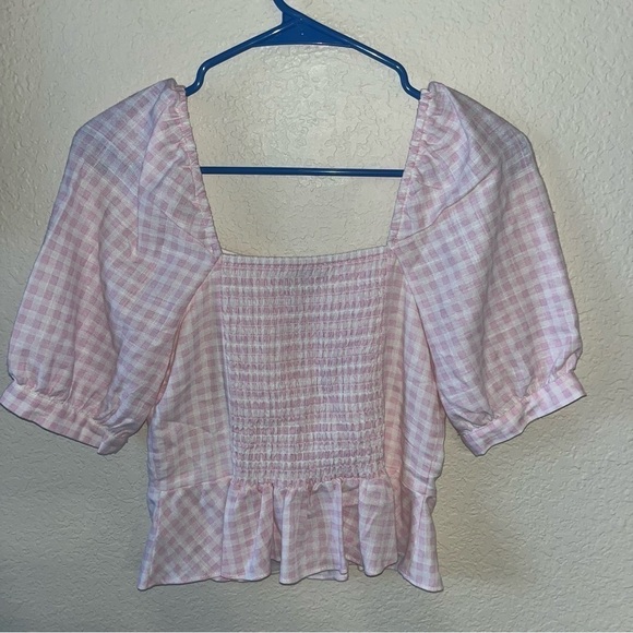 Draper James RSVP Pink Gingham Set Size XS Top and Size 4 Bottoms - Picture 4 of 9